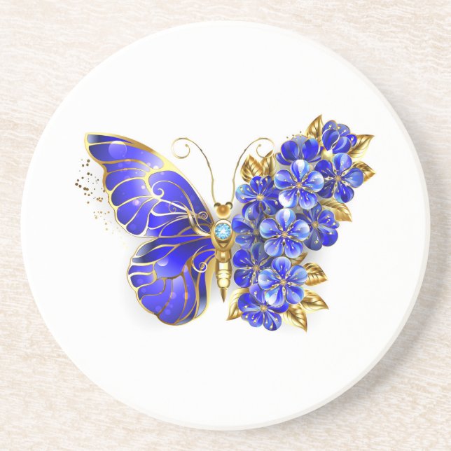 Posavasos Flor Sapphire Mariposa (Frente)