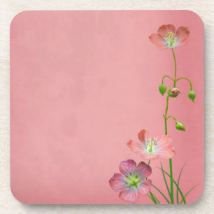 Posavasos Flor silvestre rosa en Borgoña
