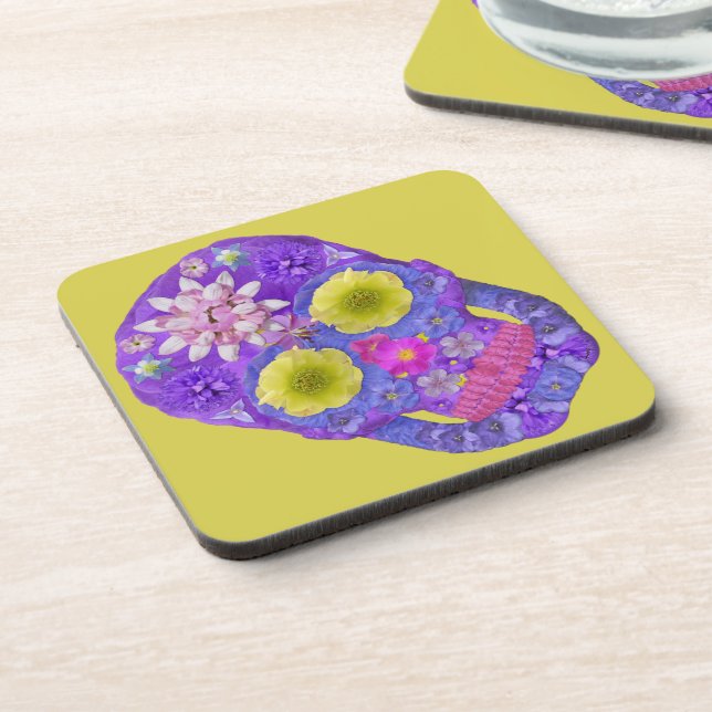 Posavasos Flor Skull 5 (Lado Izquierdo)