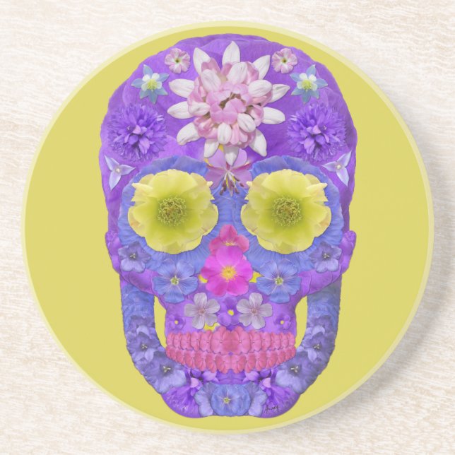 Posavasos Flor Skull 5 (Frente)