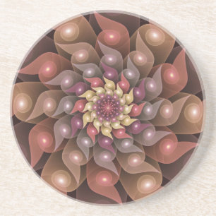 Posavasos Flor surrealista brillante modernidad Resumen arte