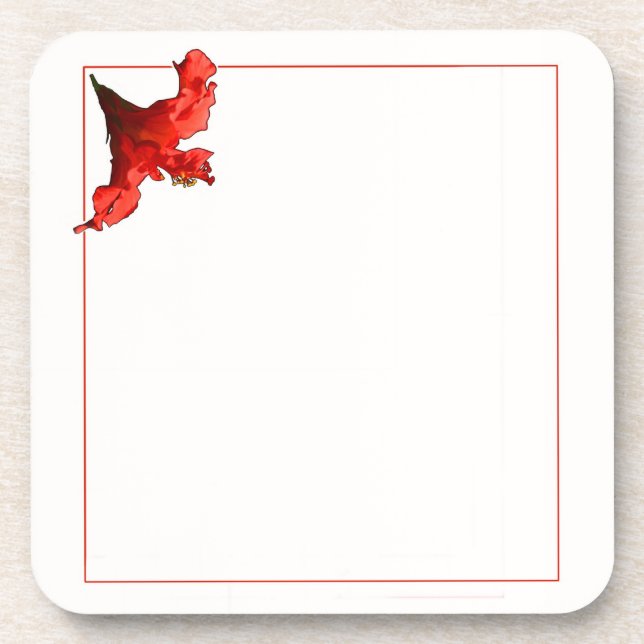 Posavasos Flor vibrante de Hibiscus (Frente)