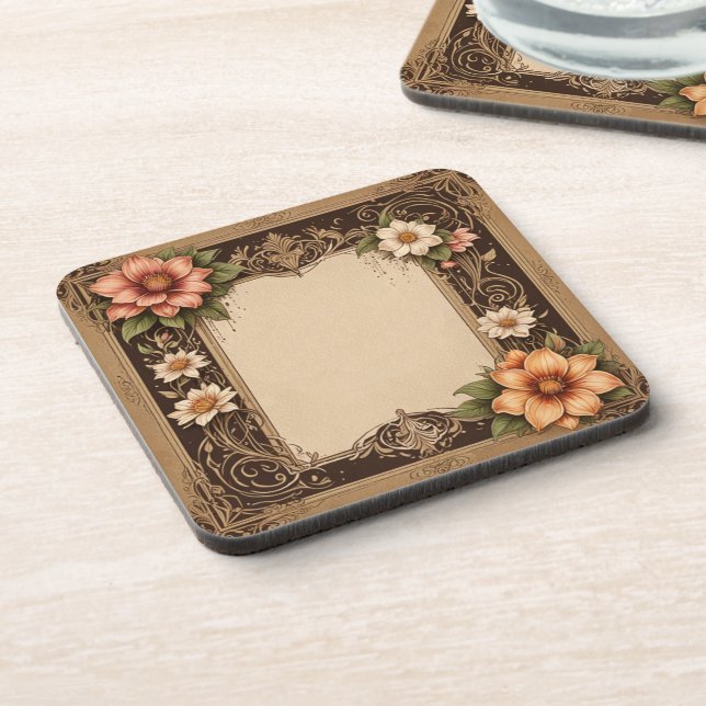 Posavasos Flor vintage (Lado Izquierdo)