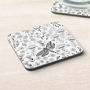 Posavasos Flora y libélula
