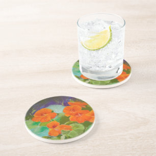 Posavasos Floración de Nasturtium - Pastel Botánico