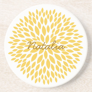 Posavasos Floral amarilla de moda