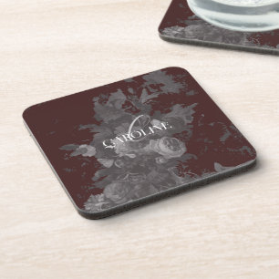 Posavasos Floral arbolada de Borgoña con vida elegante