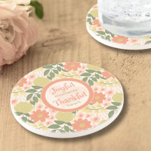 Floral Coaster Set – Gratitude-Inspired Home Decor