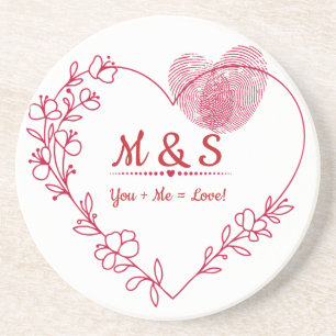 Posavasos Floral Corazón de San Valentín