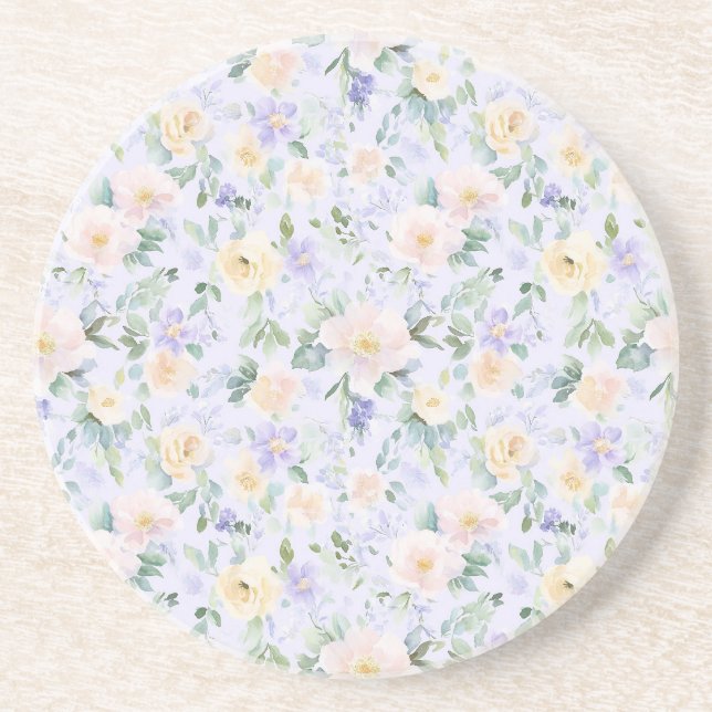 Posavasos Floral Crema de Lavanda (Frente)