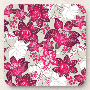 Posavasos Floral de hibiscos rojos