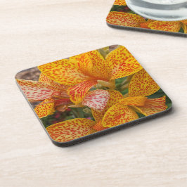Posavasos Floral de Lirio de Canna Amarillo y Rojo