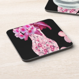 Posavasos Floral de lunares rosa de moda