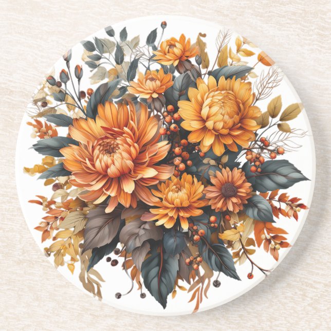 Posavasos Floral de otoño espléndida (Frente)
