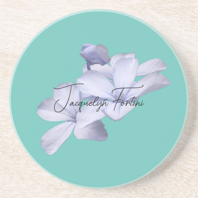 Posavasos Floral elegancia caligrafía Minimalista litografía (Frente)