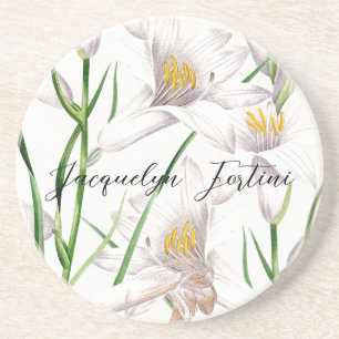 Posavasos Floral elegancia Moda caligrafía de corte Añadir n