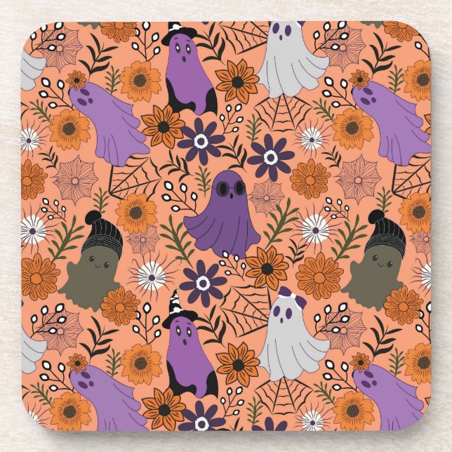 Posavasos Floral espeluznante (Frente)