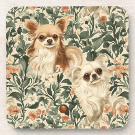 Posavasos Floral estilo Chihuahuas William Morris