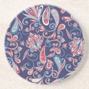 Posavasos Floral Étnica: Resumen Oriental Seamless.