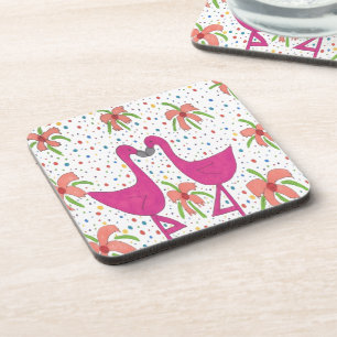 Posavasos Floral Flamingo Fiesta