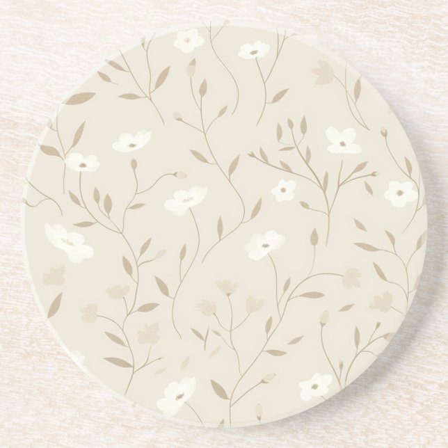 Posavasos Floral neutra de luz de la piel