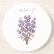 Posavasos Floral, Personalizado Larkspur