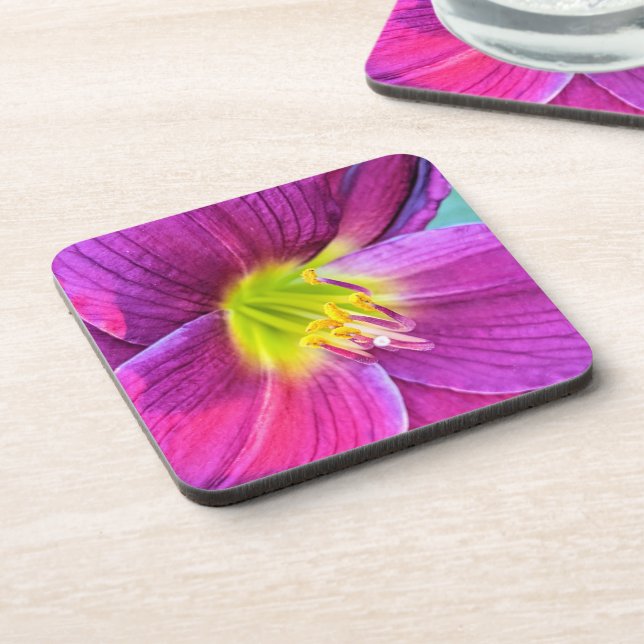 Posavasos Floral Pink Daylily Bloom (Lado Izquierdo)