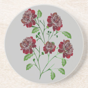 Posavasos Floral Rojo