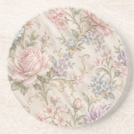 Posavasos Floral Rosa Peonía Rosa Chic Shabby Vintage