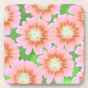 Posavasos Floral Rosa y Verde