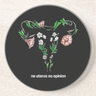 Posavasos Floral sin útero sin opinión sobre los derechos de