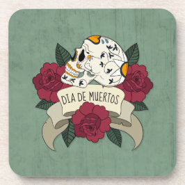 Posavasos Floral Skull Dia de los Muertos | Montaña