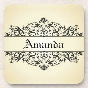 Posavasos Floral Vintage Personalizado