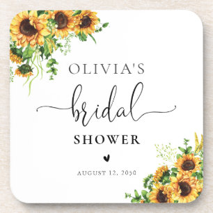 Posavasos Florales Amarillos para Despedida de Sol