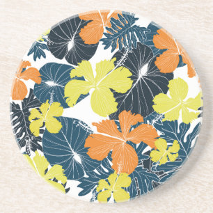 Posavasos Florería de primavera: textura floral vintage