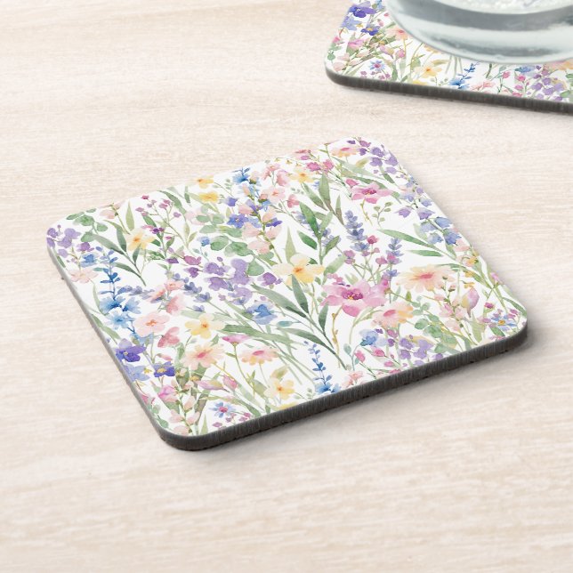 Posavasos Flores Acuarela Coloridas (Lado Izquierdo)