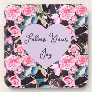 Posavasos Flores Acuarela de Rosa Rosa Floral Niñas Alegría