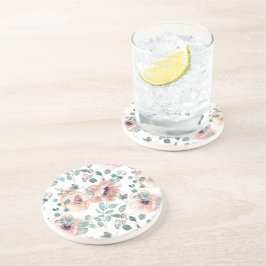 Posavasos Flores acuarelas Rubor de moda