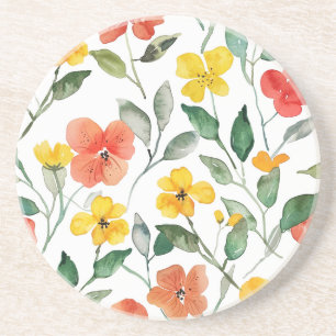 Posavasos Flores Amarillas Naranjas
