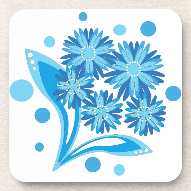 Posavasos Flores azules originales (Frente)