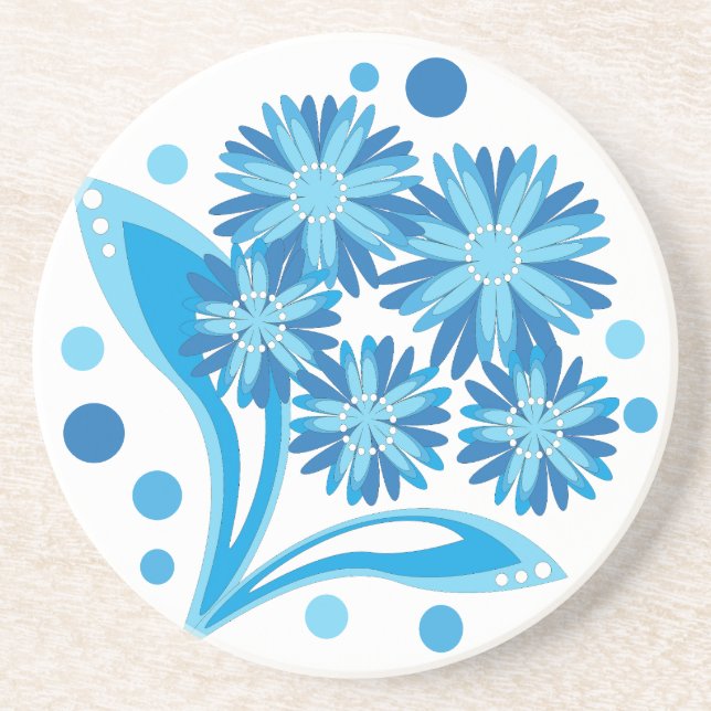 Posavasos Flores azules originales (Frente)