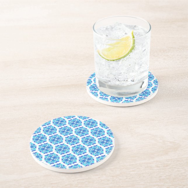 Posavasos Flores Azules, Patrón De Flores, Patrón Floral (Lado)