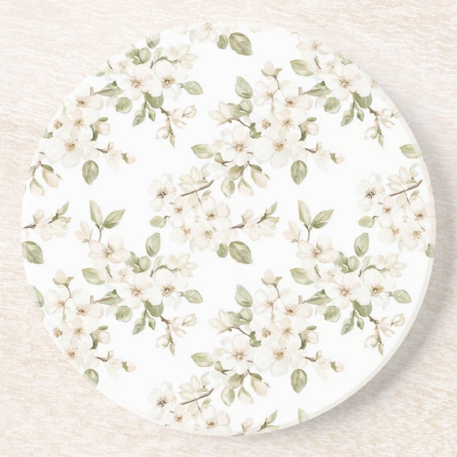 Posavasos Flores Blancas Bonitas (Frente)