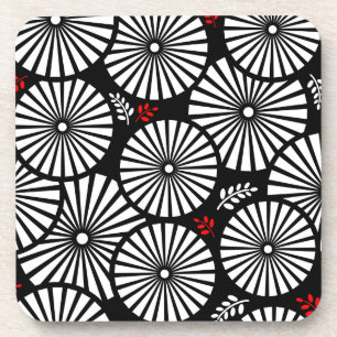 Posavasos Flores blancas retro Cork Coaster