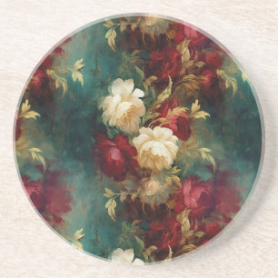 Posavasos Flores Blancas Rojas Verdes
