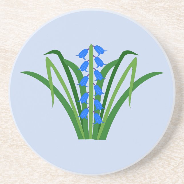 Posavasos Flores Bluebell Niño Primavera (Frente)