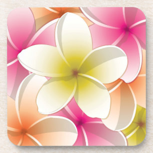 Posavasos Flores brillantes de Frangipani/ Plumeria
