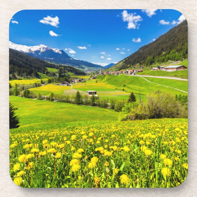 Posavasos Flores | Cantón Dandelion de Grisons, Suiza (Frente)