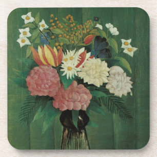 Posavasos Flores con hiedra de Henri Rousseau, Floral Vintag