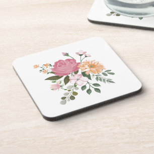 Posavasos Flores de acuarela 